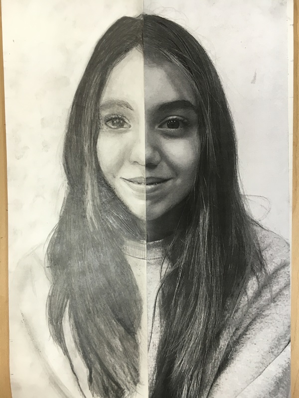Half Face Self-Portraits - Sejal Vaywala: Art Education Portfolio